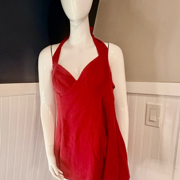 Free People Red Backless romper - Picture 5 of 5